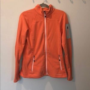 Orange Eddie Bauer Fleece Zip Up Jacket